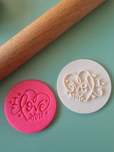 Load image into Gallery viewer, I Love You 3D printed fondant and polymer clay stamp
