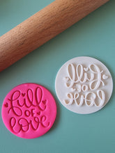 Load image into Gallery viewer, Full of Love 3D printed fondant and polymer clay stamp
