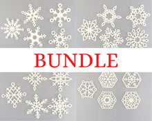 Load image into Gallery viewer, BUNDLE /50 pcs Snowflake Christmas bauble bundle
