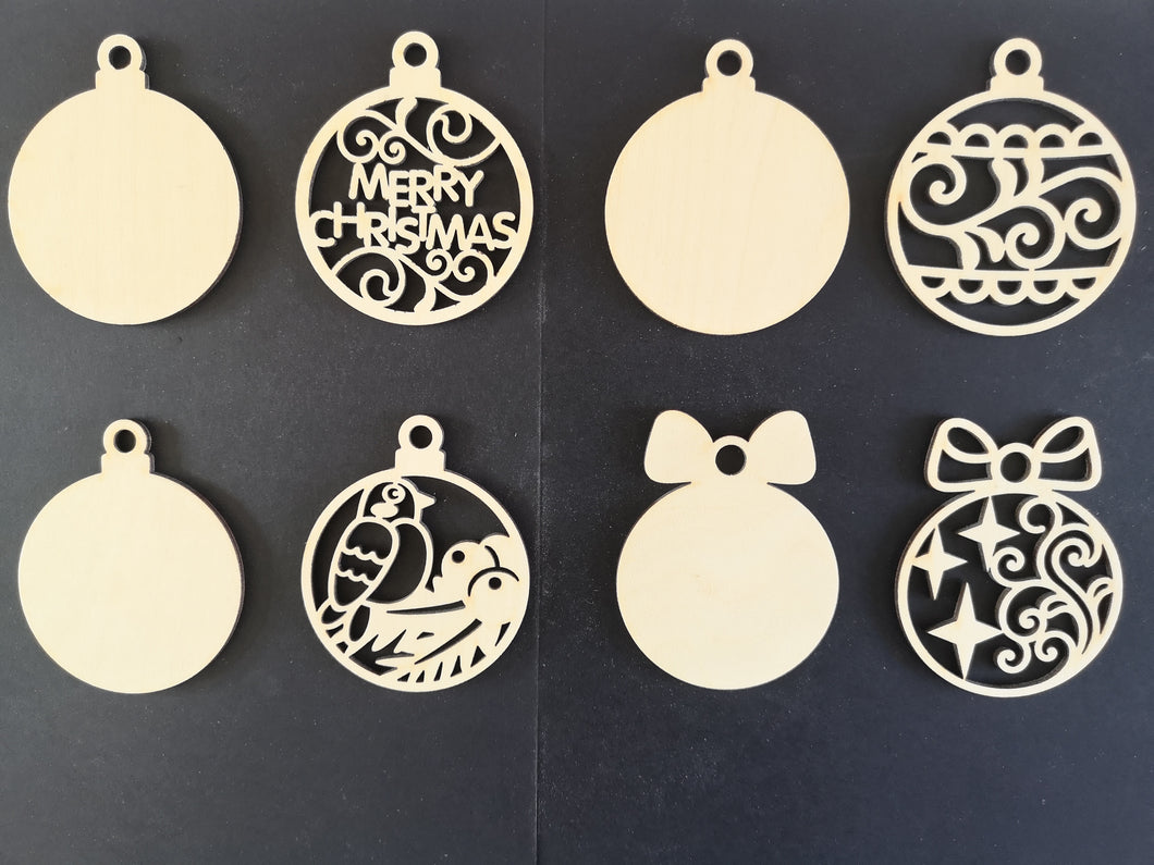 3D Christmas bauble set