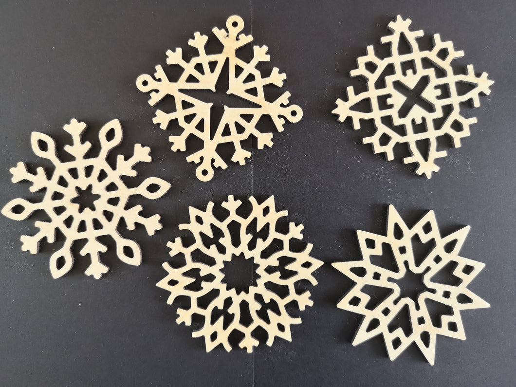 Snowflake bauble set