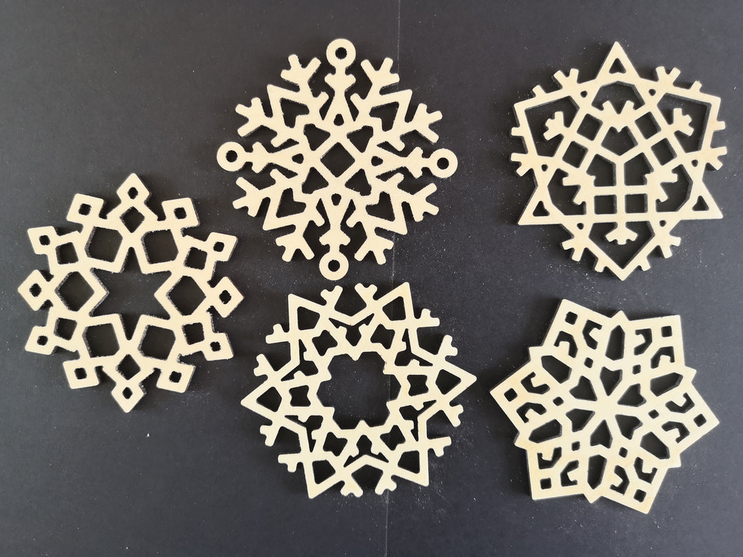 Snowflake bauble set