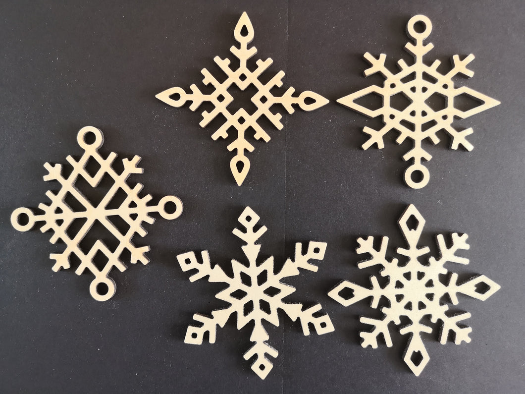 Snowflake bauble set