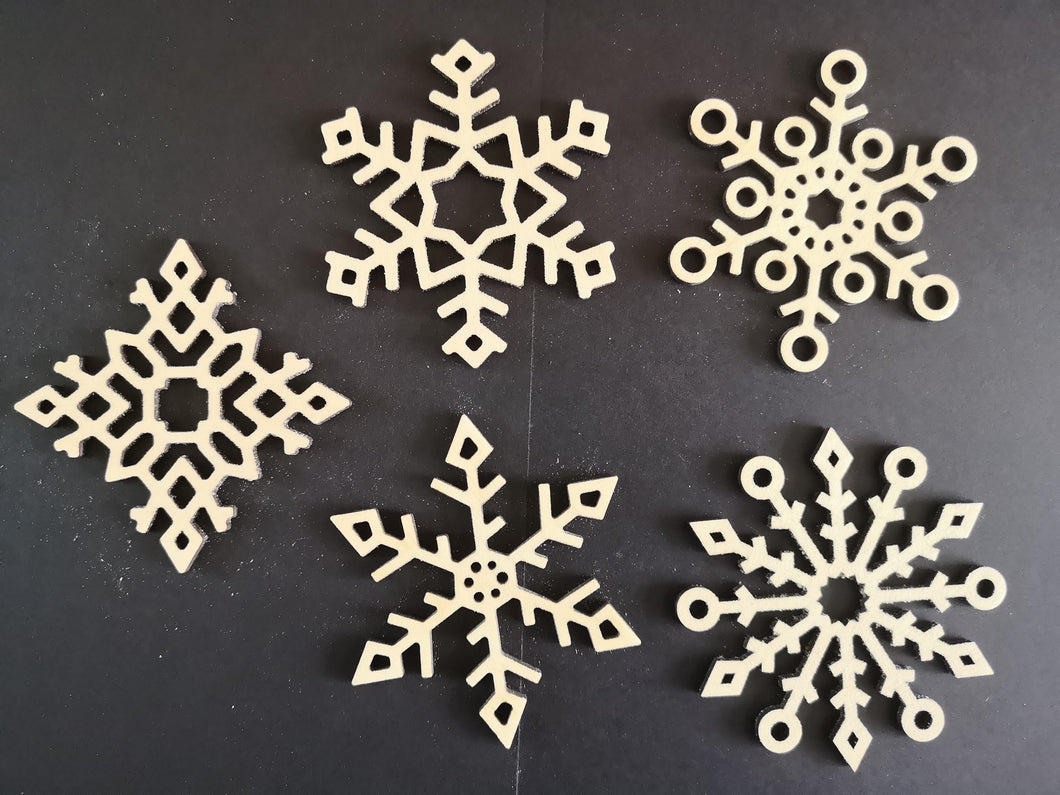 Snowflake Christmas bauble set