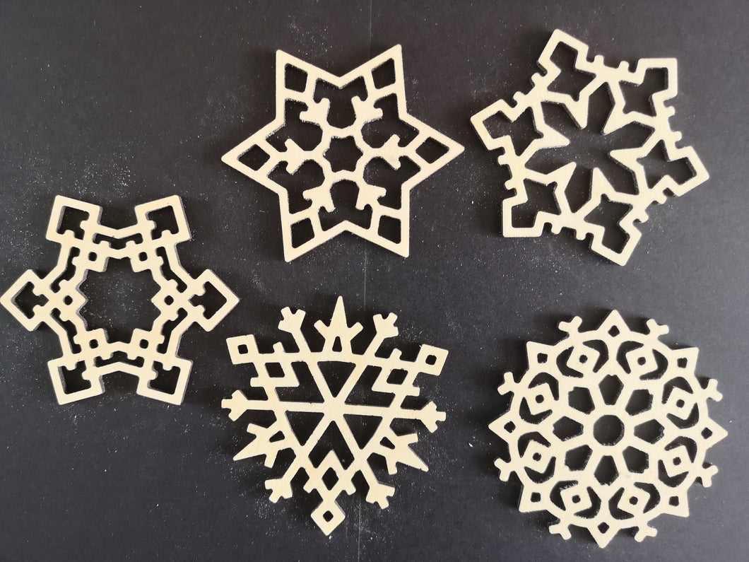 Snowflake bauble set